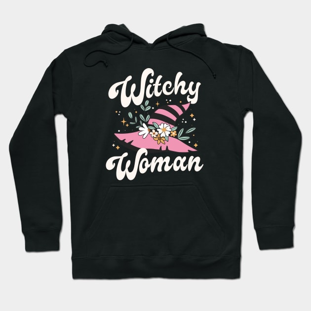 Witchy Woman Funny Witch Halloween Hoodie by Fitastic